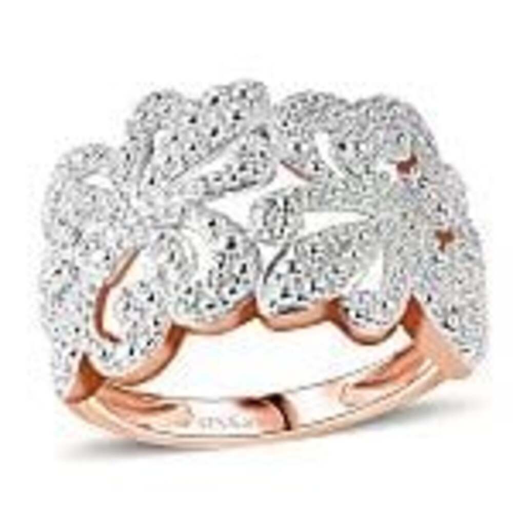 Nature-inspired Two Tone Leaf Motif Cocktail Ring